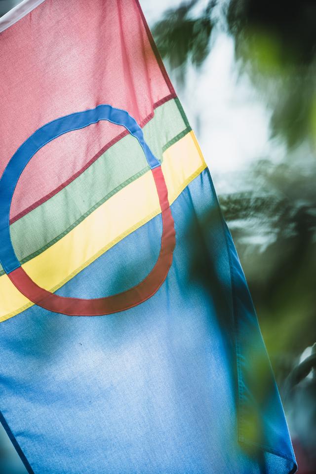 Samisk flagg – foto Ørjan Marakatt Bertelsen